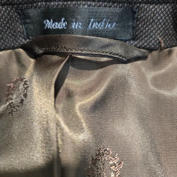 Lauren Ralph Lauren 100% Wool Suit Jacket Sports Coat Men's 44L Dark Brown - Picture 3 of 15